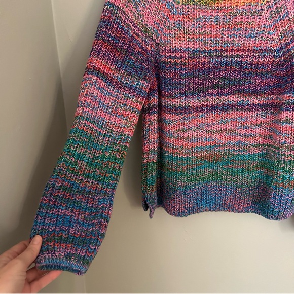 Gap Cable Knit Chunky Rainbow Sweater Sz XS - Picture 3 of 8